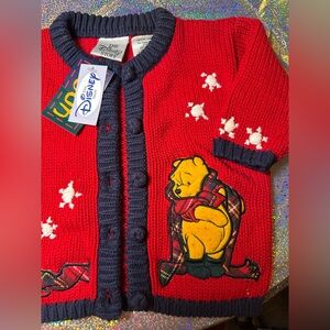The Disney Store NWT Vintage 90’s Winnie The Pooh Cardigan 6 Months